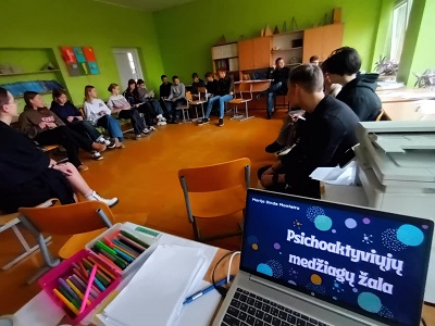 Prevencinės pamokos apie psichoaktyvių medžiagų žalą